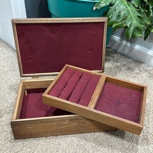 Vintage Wooden Jewelry Box
